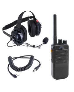 Rugged Radios Crew Chief - H42 Spotter Headset and Rugged Handheld Radio Package - Blue - CREW-R1