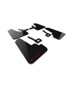 Rally Armor 19-25 Dodge Ram 1500 Rebel Black UR Mud Flap w/Red Logo - MF98-UR-BLK-RD