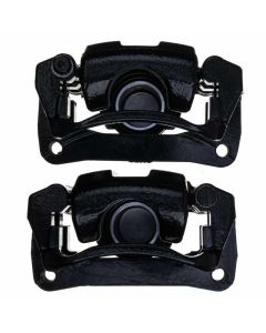 Power Stop 08-15 Toyota Sequoia Rear Black Caliper - Pair w/Bracket - S3276BLK