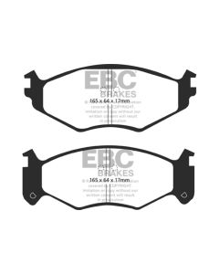 EBC 91-95 Chrysler LeBaron 2.5 (15in Wheels) Yellowstuff Front Brake Pads - DP41250R