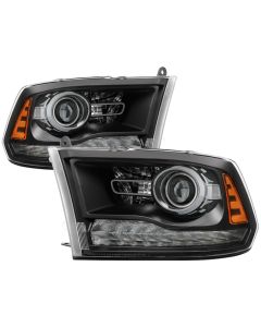 xTune Dodge Ram 13-17 ( w/ Factory Projector LED) OEM Style Headlight - Black HD-JH-DR13-OE-BK - 9040221