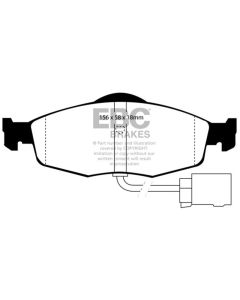 EBC 95-00 Ford Contour 2.0 Yellowstuff Front Brake Pads - DP4955R