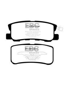 EBC 11-14 Chrysler 200 3.6 Greenstuff Rear Brake Pads - DP21407