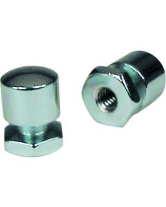Mustang Solo Mounting Nuts (Pair) - Chrome - 78032