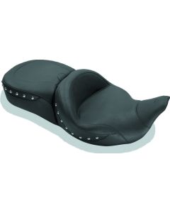 Mustang 08-21 Harley Electra Glide,Rd Glide,Rd King,Str Glide Super Touring 1PC Seat w/Studs - Black - 79546