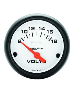 Autometer Phantom 52mm 8-18V Electronic Voltmeter Gauge - 5791
