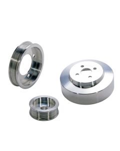 BBK 94-95 Mustang 5.0 Underdrive Pulley Kit - Lightweight CNC Billet Aluminum (3pc) - 1554