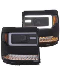 Anzo USA Projector Headlight Set Chevrolet Silverado 1500 2016-2018- ANZO-111373