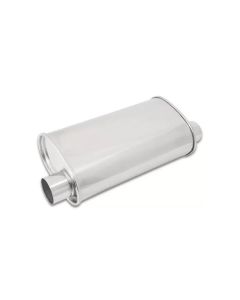 Vibrant Performance STREETPOWER Oval Muffler, 2.5" inlet/outlet (Offset-Offset Same Side)- VIBR-1129