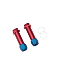 Russell Performance -8 AN Carb Inlet Fittings (2 pcs.) (Red/Blue) - 640750