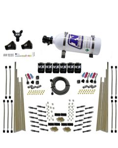 Nitrous Express 8 Cyl Dry Direct Port Three Stage 6 Solenoids Nitrous Kit (200-600HP) w/5lb Bottle - 93206-05