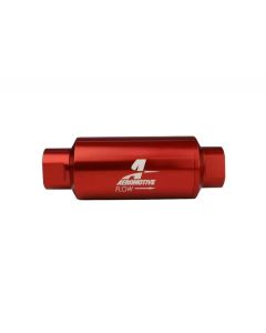 Aeromotive Fuel System Filter In-Line AN-10 size, 40 micron stainless steel element, Red Anodize Finish- AERO-12335