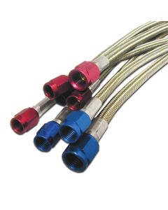 Nitrous Express 3AN 20in SS Braided Hose - Black - 10020