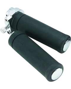 Bikers Choice 74-80 BT & XL Chrome Single Cable Throttle Assembly With Grips Replaces H-D 56500-79 - 410302