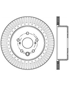 StopTech Sport Slotted Brake Rotor, Rear Right Lexus Rear Right