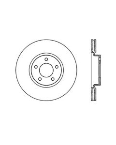 StopTech Sport Slotted Brake Rotor Front Right Mazda Mazda 3 Front Right 2007-2013 2.3L 4-Cyl- STOP-