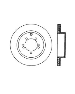 StopTech Sport Slotted Brake Rotor Rear Left Mitsubishi Rear Left 2.0L 4-Cyl- STOP-126.46065SL