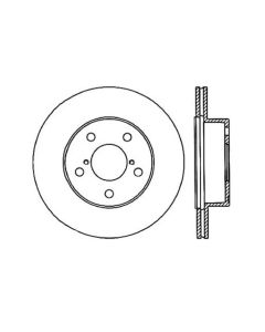 StopTech Sport Slotted Brake Rotor Rear Right Subaru STI Rear Right 2005-2007 2.5L 4-Cyl- STOP-126.4