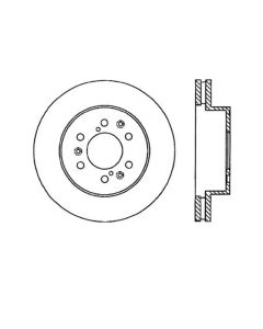 StopTech Sport Slotted Brake Rotor Front Left- STOP-126.66057SL