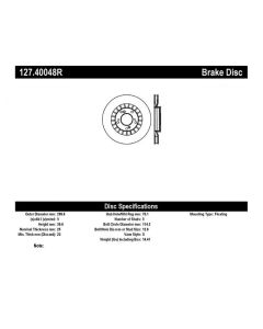 StopTech Sport Drilled/Slotted Brake Rotor Front Right Honda S2000 Front Right 2000-2009- STOP-127.4