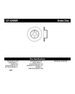 StopTech Sport Drilled/Slotted Brake Rotor Rear Right- STOP-127.42088R