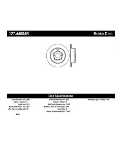 StopTech Sport Drilled/Slotted Brake Rotor, Rear Right Rear Right