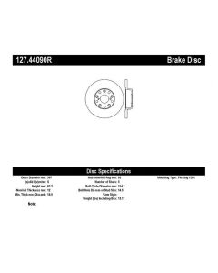 StopTech Sport Drilled/Slotted Brake Rotor, Rear Right Lexus Rear Right