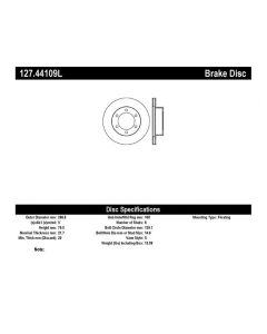 StopTech Sport Drilled/Slotted Brake Rotor Front Left Toyota Front Left- 127.44109L