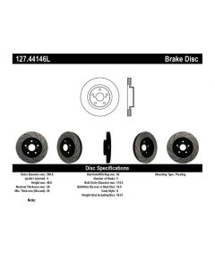 StopTech Sport Drilled/Slotted Brake Rotor, Front Left Front Left
