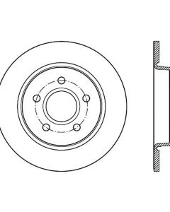 StopTech Sport Drilled/Slotted Brake Rotor Rear Right Ford Rear Right- STOP-127.61099R
