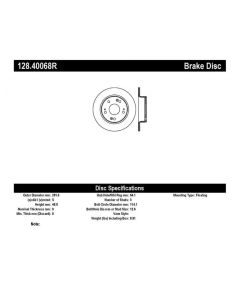 StopTech Sport Cryo Cross Drilled Brake Rotor Front Left Rear Right- STOP-128.40068R