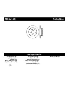StopTech Sport Cross Drilled Brake Rotor, Rear Left Lexus Rear Left