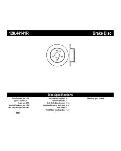StopTech Sport Cross Drilled Brake Rotor, Rear Right Lexus Rear Right