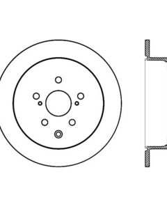 StopTech Sport Cross Drilled Brake Rotor Rear Left- 128.44166L