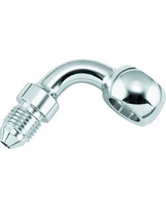 Twin Power Stainless Brake Fitting 3/8 Inch X AN3 90 Degree Banjo Adaptor - 035959