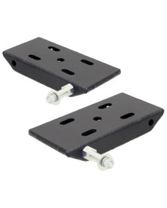 RockJock Jeep CJ Front HD Leaf Spring Plates w/ Sway Bar Mounts Pair For 2in Springs - CE-9031A