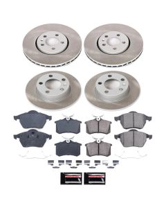 Power Stop 1999 Volkswagen Golf Front and Rear Semi-Coated Rotor Kit - SC5404