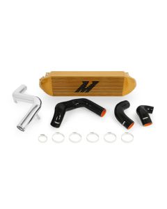 Mishimoto 2013+ Ford Focus ST Gold Intercooler w/ Polished Pipes - MMINT-FOST-13KPGD