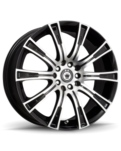 Konig Crown 17x7.5 5x112/120 ET35 Black Machine Face - CW77T20355