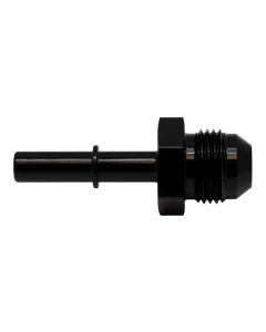 DeatschWerks 8AN Male Flare to 5/16in Male EFI Quick Connect Adapter - Anodized Matte Black - 6-02-0138-B