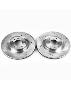 Power Stop 04-11 Mazda RX-8 Front Evolution Drilled & Slotted Rotors - Pair - JBR968XPR