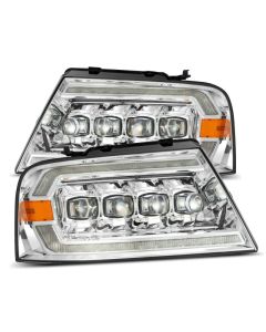 AlphaRex 04-08 Ford F150 / 06-08 Lincoln Mark LT NOVA LED Proj Headlights Chrome w/Activ Light/Seq - 880129