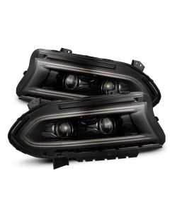 AlphaRex 15-23 Dodge Charger LUXX LED Proj Headlights Alpha-Black w/Actv Light & Seq.Sig / SB DRL - 880579