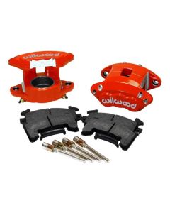 Wilwood D154 Front Caliper Kit - Plain Face Rotor - Red- WILW-140-12097-R