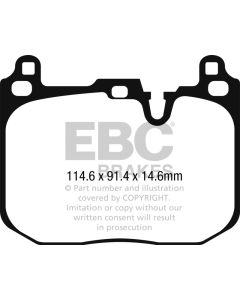 EBC 2015+ Mini Cooper Hardtop (F55/F56) 2.0L Turbo JCW Greenstuff Front Brake Pads - DP22271