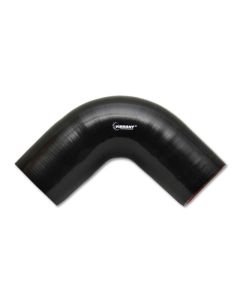 Vibrant Performance Gloss Black 4 Ply Aramid Reinforced Silicone 90 degree Elbow 3.25" I.D. and 3.5"