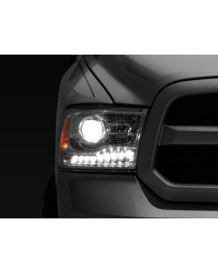 Raxiom 09-18 Dodge RAM 1500 LED Halo Headlights w/ Swtchbck Turn Signals- Chrome Hsng (Clear Lens) - R111519
