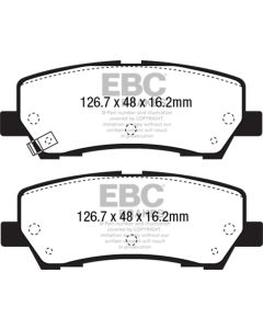 EBC 15+ Ford Mustang 2.3 Turbo Performance Pkg Redstuff Rear Brake Pads - DP33043C