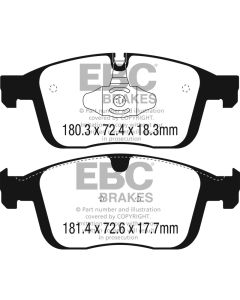 EBC 2016+ Volvo XC60 2.0L Turbo T5 Redstuff Front Brake Pads - DP32296C