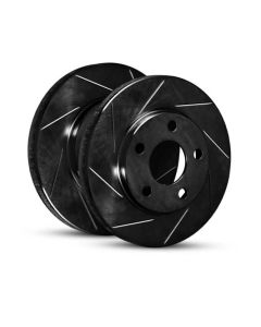 R1 91-95 Toyota MR2 Rear Left Slotted Black Brake Rotor - 613-76048L
